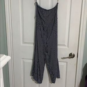 Cotton On Striped Strapless Jumpsuit